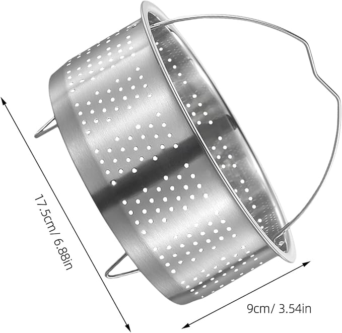 DOITOOL Stainless Steel Steamer Basket for Pot, 7.08inch/18cm Vegetable Steamer Basket Insert Steaming Rack with Handle, Vegetables Fruit Strainers and Colanders for Home Kitchen Cooking