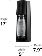 SodaStream - Terra Sparkling Water Maker | VALUE BUNDLE | CQC CO2 system | Includes 2x CO2 Cylinders, 3x 32 Fl Oz Dishwasher Safe Bottles, 2x Bubly Flavor Drops | Combine with Pepsi Flavors | Black