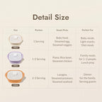 Silicone Multi-Steamer Made in Korea Microwave Steamer for Cooking & Reheating BPA-Free Flexible & Durable (Luna Purple, 30.44 fl oz)
