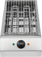 1800W Countertop Electric BBQ Grill Commercial and Home use Stainless Steel Barbecue Griddle Smokeless Portable Cooking Oven for Indoor Outdoor Picnic 122° F to 572°F for Burgers, Fish, Steak