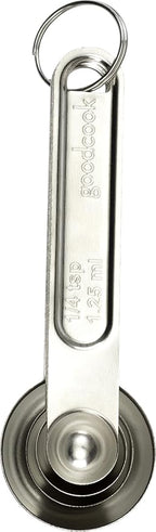 Good Cook Classic Set of 4 Stainless Steel Measuring Spoons