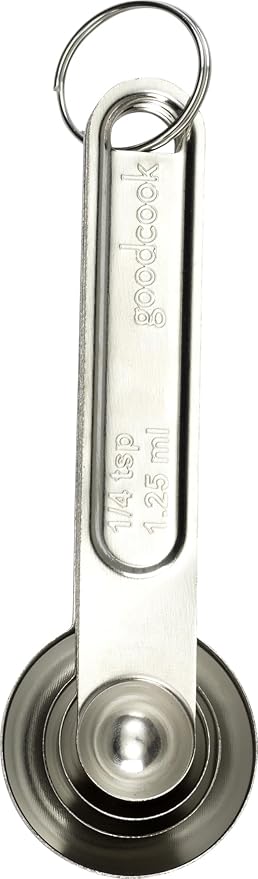 Good Cook Classic Set of 4 Stainless Steel Measuring Spoons
