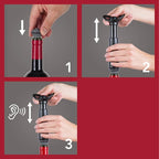 Vacu Vin Wine Saver Concerto with 4 Vacuum Stoppers – Premium Wine Preserver Pump – Airtight Seal Keeps Wine Fresh Longer – Click Indicator – Manual Pump – Black Wine Saver Set
