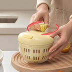 Simple Operation Salad Spinner for Efficiently Washing Your Favorite Vegetables (yellow)