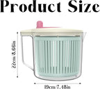 2.5L Mini Salad Spinner Small, Lettuce Spinner with Vegetable Washing Basket, Fruit Washer, Salad Washer