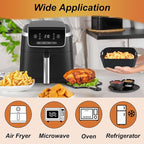 BYKITCHEN Air Fryer Silicone Liners for Ninja Air Fryer Pro 5 QT AF141, Ninja AG301, Cosori 5QT/6QT & Other 4.5-6.5 QT Airfryer, 8.5in Square Air Fry Liners, Airfryer Accessories(Set of 2)