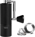 TIMEMORE Manual Coffee Grinder Stainless Steel Espresso Coffee Bean Grinder with Foldable Handle Chestnut C3 ESP PRO Internal Adjustable Setting, Double Bearing Positioning Black