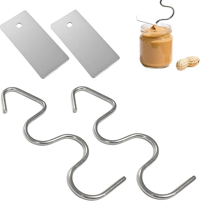 Peanut Butter Stirrer,Mixer Tool, Multipurpose Stainless Steel Nut Butter Manual Churner Gadgets,Nut Butter Stirrer Tool For Mixing Various Butter,Peanut,Almond For Kitchen,Dishwasher Safe(4 Pcs)