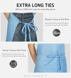 Syntus Apron for Men Women, Adjustable Cooking Kitchen Chef Aprons with 2 Pockets, Cotton/Polycotton/Polyester