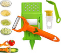 Multifunctional Kitchenware Set - Stainless Steel Dual Julienne & Vegetable Peeler, Easy Clean, Multipurpose, Portable, Grip Handle