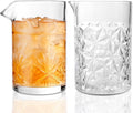 Gusnilo Cocktail Mixing Glass 24oz, Crystal Bar Mixing Glass 710ml for Home Bar, Set of 2