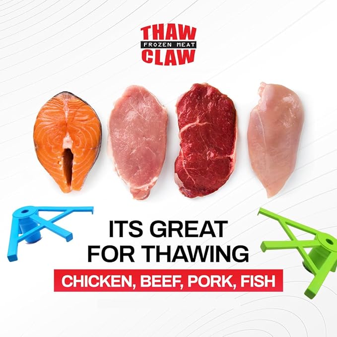 Thaw Claw Meat Defroster, a Kitchen Essential Tool for Quick and Easy Defrosting of Chicken, Beef, Pork and Fish, Kitchen Gadgets Accessories, Easy Storage, Fits All Sinks, Thaws in Minutes
