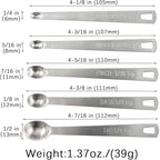 2Pack Mini Measuring Spoons Set, Heavy Duty Stainless Steel Teaspoon for Cooking and Baking, Suitable for Small Amount of Dry or Liquid Ingredients and Spices
