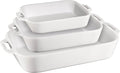 Staub Ceramic 3-pc Rectangular Baking Dish Set - White