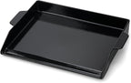 Onlyfire Universal Enamelled Cast Iron Cooking Griddle, Nonstick Coating Griddle Flat Top Grill Plate with Extra High Sidewalls for All Gas Grills and Range Oven, 18.5" x 14"