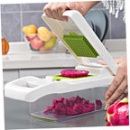 Unomor One Kitchen Tool Slicer Chopper Grater Shredder for Fruits Veggies Safe Handle Storage Case