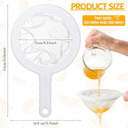 Zopeal 2 Pcs 9" Ultra Fine Mesh Strainer for Kefir Grains Plastic Juice Strainer Food Colander Greek Yogurt Sieve Large Capacity Filter for Kombucha Cold Brew Coffee Shrimp Separation(120/200 Mesh)
