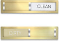 Dishwasher Magnet Clean Dirty Sign,Premium Stainless Steel Grade 304,Matte Finish Clean/Dirty Indicator with Strong Magnet, Home Kitchen Decor & Thoughtful Gift for Friends(Golden-03)