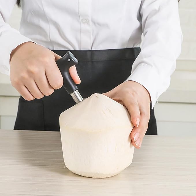 Homoyoyo Coconut Opener and Meat Grater Set, Reusable Kitchen Gadget for Fresh Coconut Shell Opening and Shredding, Safe Tool Kit for Home Cooking and Tropical Fruit Preparation