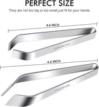 ZAUGONTW Fish Bone Tweezers, Professional Stainless Steel Flat and Slant Pliers Set for Kitchen Salmon Trout, 1 SET