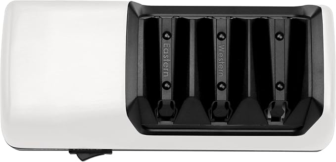 Chef’s Choice Professional Electric Knife Sharpeners for 15- and 20-Degree Straight-Edge and Serrated Knives with Diamond Abrasives & Precision Angle Control, 3-Stage, White