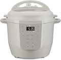 Pressure Cooker, 7-in-1-6 Qt Programmable Multi- Cooker; Non-Stick Ceramic Inner Pot, Dishwasher-Safe, Quick Steam Release, Safety Lock, Meal Prep (White)