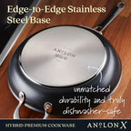 Anolon X Hybrid Nonstick Cookware Induction / Pots and Pans Set, 10 Piece - Dark Gray