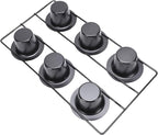 GOTOTOP 6 Cup Popover Pan, Non Stick Carbon Steel Bakeware, Perfect for Muffins and Popovers, 22.5x40.5cm Size for Home Bakers
