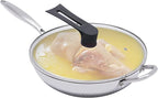 12Inch Woks & Stir-fry Pans Nonstick, Wok Pan with Glass Lid: Pre-Seasoned Flat Bottom Chinese Wok for Induction, Electric, Gas, All Stoves