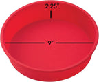 Mrs. Anderson's Baking Silicone 9-Inch Round Cake Pan, BPA Free, Non-Stick European-Grade Silicone, 9.5 x 2.25-Inches