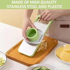 6-in-1 Vegetable Cutter, Mandoline Slicer for Kitchen, Vegetable Slicer Cutter with Multi Blade, Cheese Grater, kitchen gadgets (2pcs)