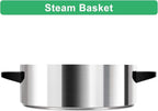 Secura Steamer Basket 304 Stainless Steel Food Steamer 1 Tier for 8.5 Quart Electric Food Steamer