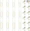 Bilillo 12 Pieces Invisible Wall Plate Hangers 10/12/14 Inches Wall Plate Hangers Stainless Steel Decorative with 12 Pieces Hook with Nails Suitable for 8-16 inch Decorative Antique and Arts(Gold)