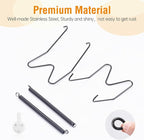 Bilillo 4 Pack Plate Hangers for The Wall, Suitable for 6''-8'' Decorative Plate,Invisible Heavy Duty Wire Plate Holder with Wall Hooks, Plate Hangers for Displaying Plates, Platter, Dish (Black)