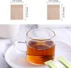 400 Pack Disposable Drawstring Tea Filter Bags Safe & Natural Unbleached Paper Tea Infuser Drawstring Empty Bag for Loose Leaf Tea (5 x 7cm, Natual Color)