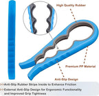 Bloss Anti-skid Jar Opener Can Opener Kitchen Grippers, 4 in 1 Multi Function Bottle Opener Lid Opener for Seniors with Arthritis, Caps and Bottles Kitchen Gadgets For Small Hands or Seniors, Blue