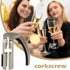 Champagne Bottle Opener, Bar Jar Cork Puller, Zinc Alloy Sparkling Wine Cork Puller with Ergonomic Handle, Durable Bottle Opening Tool for Wine Lovers(SIZE:Opener)