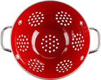 Calypso Basics by Reston Lloyd Powder Coated Enameled Colander, 5 Quart, Red