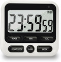 NKOVE Digital Kitchen Timer 24 Hour Clock and Alarm Function with Silent or Alarm Manual Switching Count UP or Down and Memory Function for Cooking, Baking, Meeting