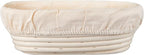 Dimpola Banneton Bread Proofing Basket Banneton Basket Set Sourdough Proofing Basket Round Proofing Bowls Handmade Rattan Baskets and Liners (Oval 10 inch set of 2)