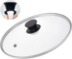 Glass Lids, Replacement Tempered Clear Glass Lids with Steam Vent，Covers For pots, pans and skillets，Available in Small and Large 8, 9.5, 10.25, 11, 12, and 12.5 Inch