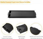 Allstare W10432544 Griddle Replacement Parts for Whirlpool Gas Stove Cast Iron Griddle Plate 19.7’’ x 7.9" W10432539 Kenmore Maytag Jenn Air Kitchenaid Range Cooktop Parts Burner Center Griddle Pan