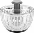 quick press salad spinner and vegetable washer tool for lettuce spinner capacity Fruit Washing Bowl with fruit washing bowl with strainer dehydrator kitchen appliances (Large - 6.34 qt)