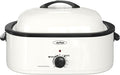 Sunvivi Roaster Oven with Self-Basting Lid,18 Quart Electric Roaster with Removable Pan & Rack,150-450°F Full-Range Temperature Control with Defrost/Warm Function,Stainless Steel,White