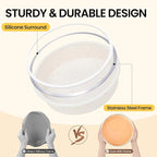 Vinino 6 Inch Silicone Round Cake Pan with Metal Reinforced Frame Set of 3, Nonstick Silicone Springform Pan for Baking Suitable for Making Layers, Cheese & Chocolate Cakes
