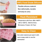 Acidea Nonstick Silicone Bakeware Set, 7pcs Baking Cake Pan, Economical BPA Free Heat Resistant Bakeware Suppliers Tools Kit with Silicone Brush for DIY Loaf Bread Cheesecake Pizza Cupcake Muffin