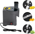 3-in-1 Commercial Vegetable Processor, Multifunctional Electric Vegetable Dicer Slicer Shredder with 3 Blades, Automatic Food Processor for Onion Shredder Potato Slicer