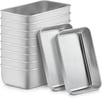 TeamFar Loaf Pans for Baking, 9 x 5 Inch Stainless Steel Loaf Bread Pans Tins for Homemade Bread/Brownies, Healthy & Sturdy, Oven & Dishwasher Safe - Set of 10