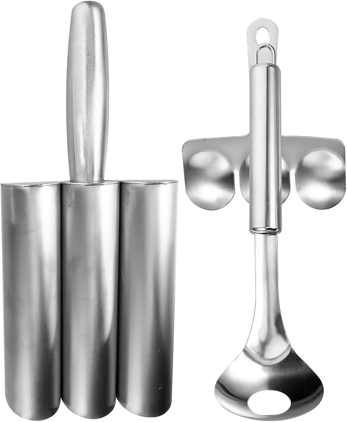 1set Stainless Steel Meatball Maker Tool Set Triple Meat Baller Spatula for Easy Meatball Making Lightweight Convenient Kitchen Gadget for Quick Cooking