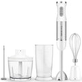 Upgraded 1100W 5-in-1 Immersion Hand Blender – 30 Speed Settings, Up to 15,500 RPM, Handheld with Milk Frother & Food Processor, White